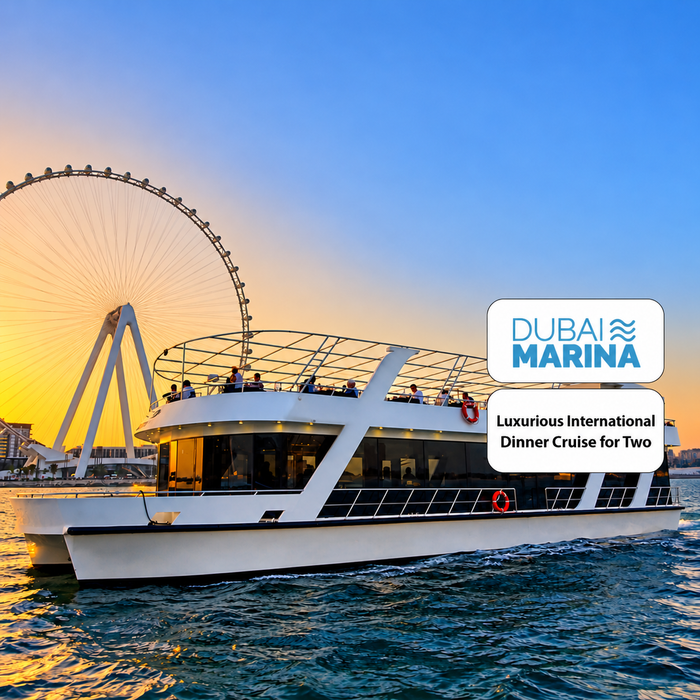 Luxurious International Dinner Cruise for Two Through Dubai Marina
