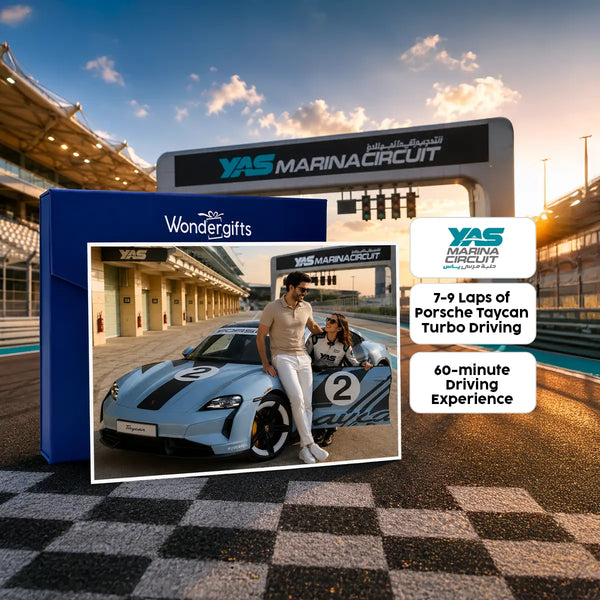 Electrifying 7-9 Laps of Porsche Taycan Turbo Driving Experience at Yas Marina F1 Track Gift Box