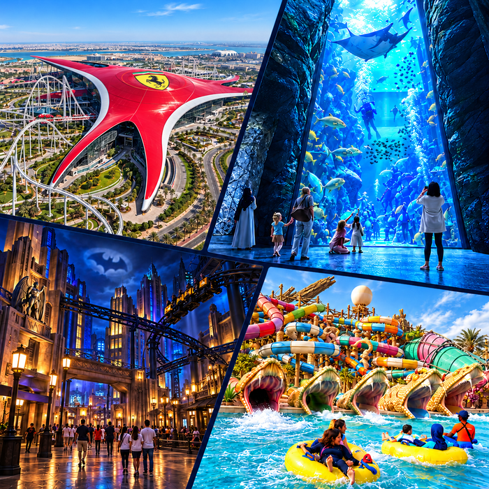 Yas Island Two Theme Parks Pass - Choose from Ferrari World, SeaWorld, Warner Bros. & Yas Waterworld