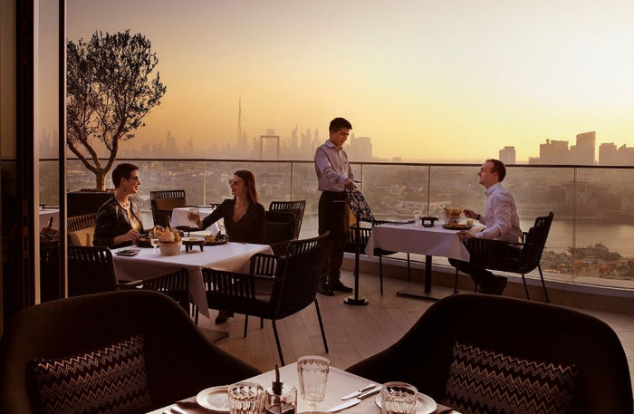 Romantic Italian Dining  with Unlimited House Beverages with Burj Views for Two at Gusto |  at Wondergifts