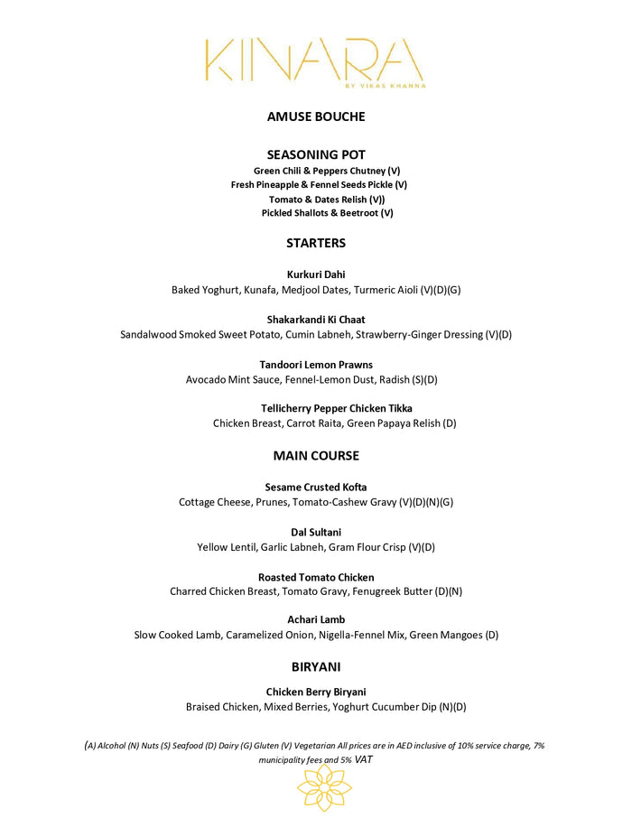 Indian Dining Experience and Soft Drinks for Two at Kinara Restaurant |  at Wondergifts