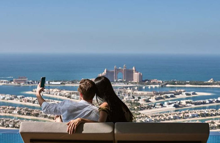 Lunch in the Sky Experience for Two with Palm Jumeirah Views at Aura |  at Wondergifts