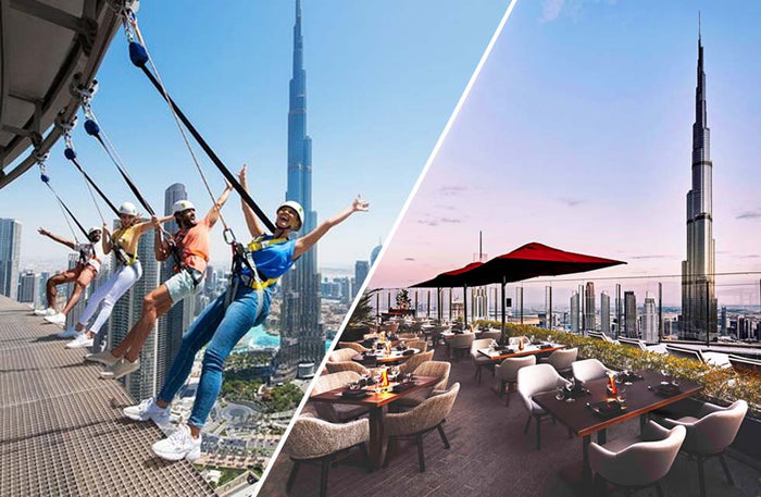 Ce La Vi Lunch with Drinks for Two & Thrilling Edge Walk with Burj Khalifa Views |  at Wondergifts