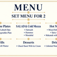 Manaret Beirut Dubai - Lebanese Set Menu for Two with Unlimited Soft Drinks