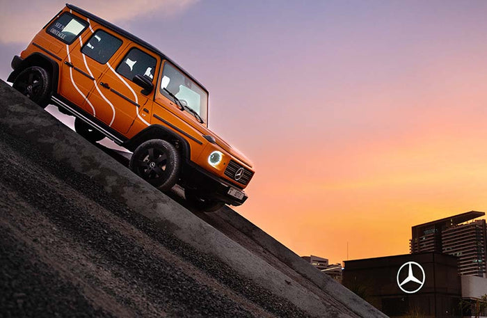 Exhilarating Mercedes G-Class Passenger Experience: Thrill Drive, Gourmet Dining & Videos for Two |  at Wondergifts