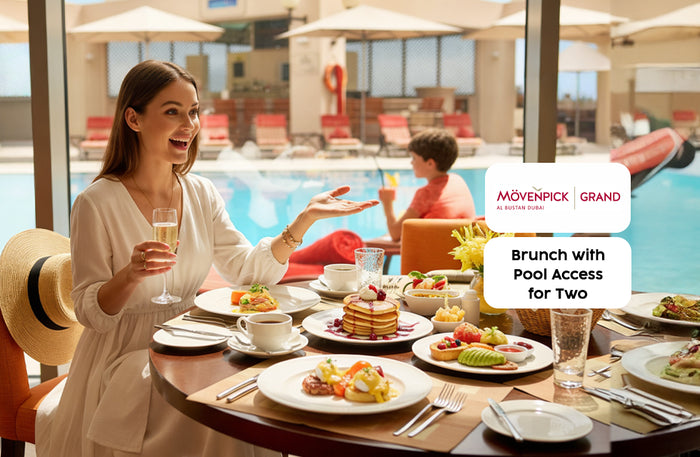 Opulent Sunday Brunch with Pool Access at Mövenpick Grand Al Bustan