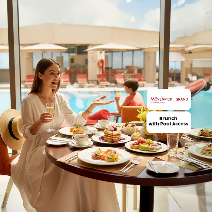 Opulent Sunday Brunch with Pool Access at Mövenpick Grand Al Bustan