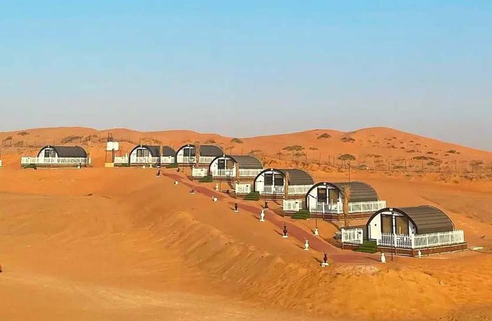 Luxurious Desert Camping in Platinum Pod with Breakfast & Dinner for Two |  at Wondergifts