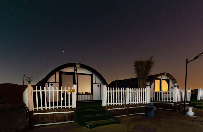 Luxurious Desert Camping in Platinum Pod with Breakfast & Dinner for Two |  at Wondergifts