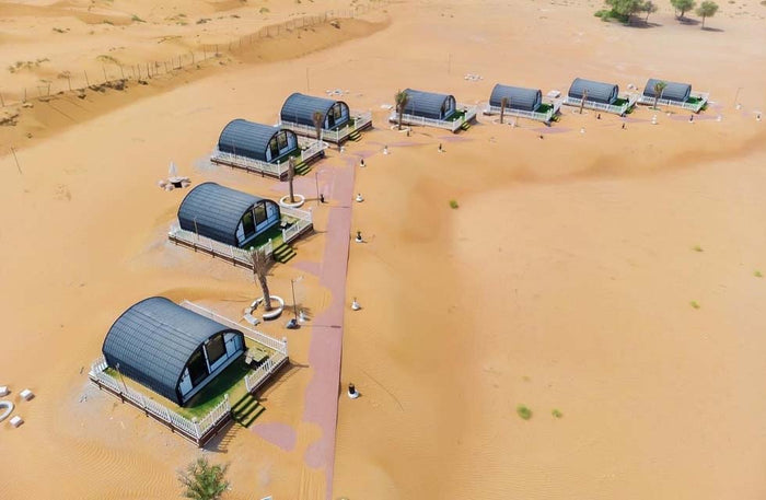 Luxurious Desert Camping in Platinum Pod with Breakfast & Dinner for Two |  at Wondergifts