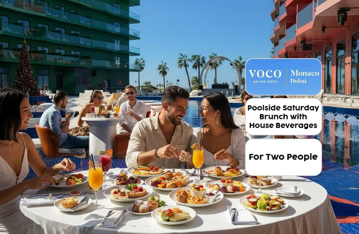 Poolside Saturday Brunch with House Beverages for Two at Voco Monaco Dubai