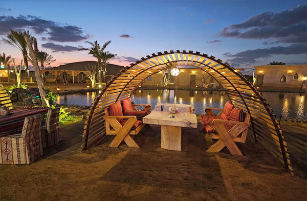 Heritage Village Desert Safari with Lake View Dinner Seating for Two