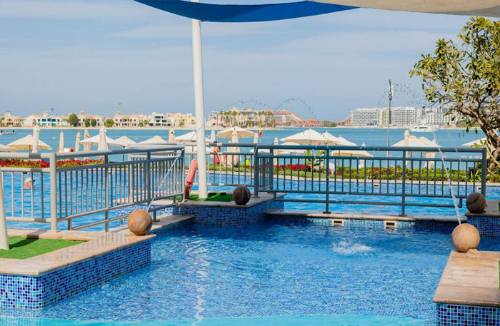 Lively Pool and Beach Escape for Two at RIVA Beach Club, Palm Jumeirah