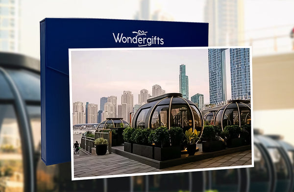 Romantic Dining and Drinks at The Pods for Two with Stunning Dubai Skyline Views |  at Wondergifts