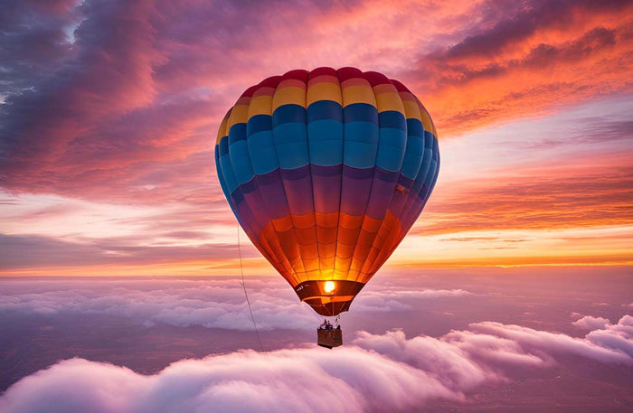 Romantic Hot Air Balloon Experience for Two with Drinks and Flowers |  at Wondergifts