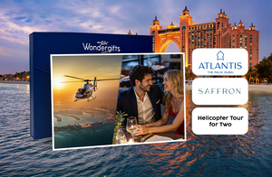 Romantic Sunset Helicopter Tour with Luxury Dinner for Two at Atlantis The Palm