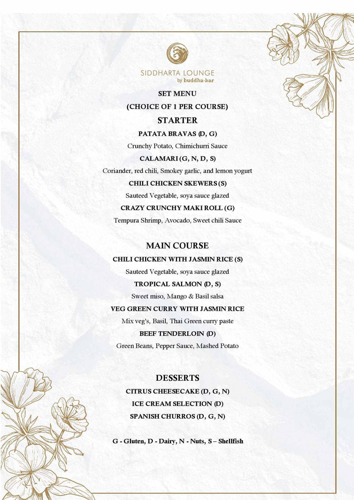 Siddharta Lounge by Buddha-Bar Unique Dining for Two with Stunning Views |  at Wondergifts