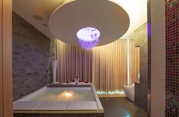 CÉ LA VI Elegant Lunch or Dinner & Luxurious Couple Massage & Facial at Sofitel Spa