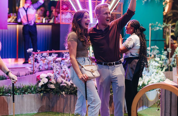 Vibrant Crazy Golf Experience with Drinks for One at Swingers Dubai