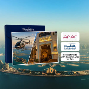 Thrilling Helicopter Ride with a Romantic Dinner & Drinks at Anar for Two