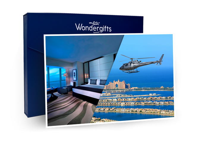 Thrilling Helicopter Tour & Enchanting Abu Dhabi Stay Gift Box for Two. 10+ Hotels |  at Wondergifts