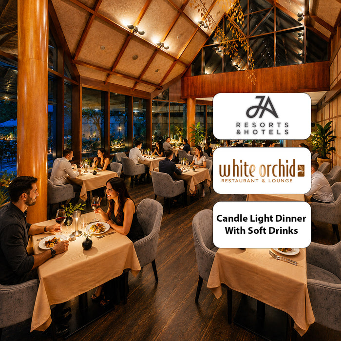 White Orchid JA Palm Tree - Delectable Candle Light Dinner Experience with Drinks for Two