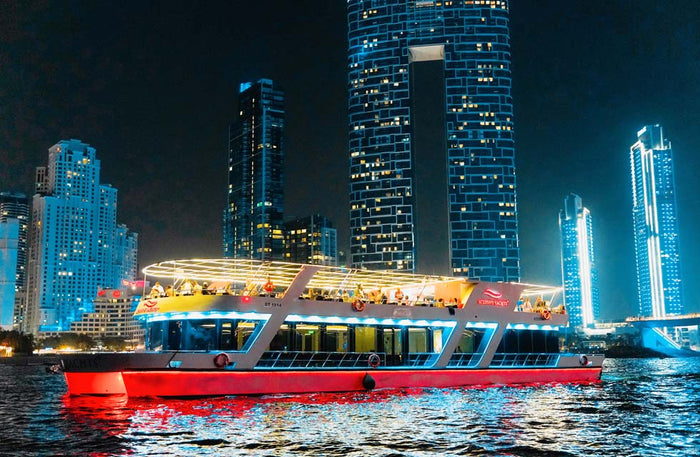 Enchanting Dubai Marina 3-Hour Luxury Sunset Cruise with BBQ for One |  at Wondergifts