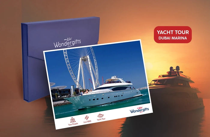 Dubai Marina 2-Hour Sunset Yacht Tour with Live BBQ for Two |  at Wondergifts
