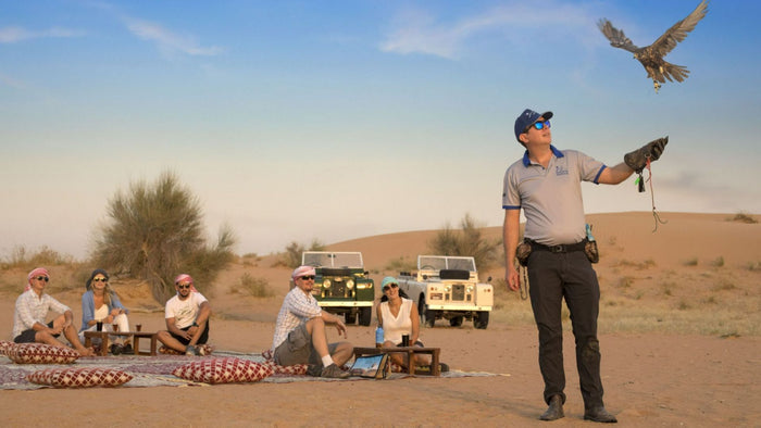 Camel Desert Safari, Sunset Falcon Show and Dinner for Two |  at Wondergifts