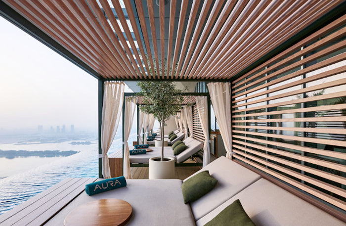 Luxury Aura Skypool Cabana for 2 with Burj Al Arab View, Drinks & Fruit Platter |  at Wondergifts