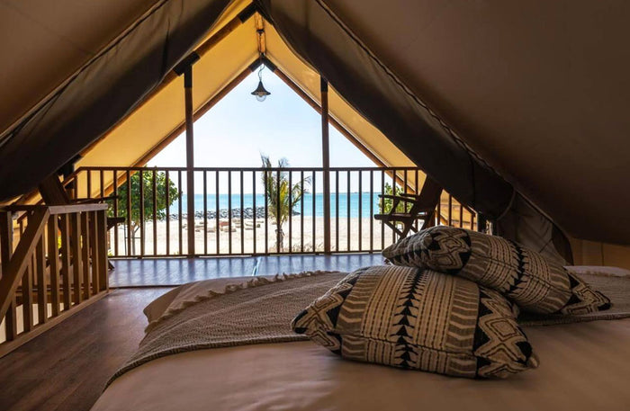 Bab Al Nojoum Duplex Tent Stay with Breakfast, Private Pool & Beach Access |  at Wondergifts