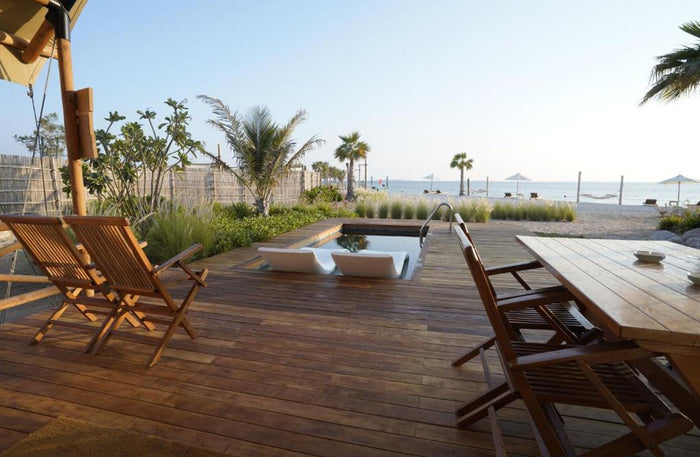 Bab Al Nojoum Duplex Tent Stay with Breakfast, Private Pool & Beach Access |  at Wondergifts