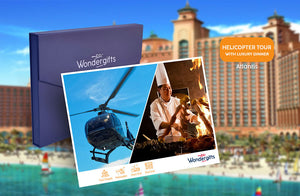 Romantic Sunset Helicopter Tour with Luxury Dinner for Two at Atlantis | Flying at Wondergifts