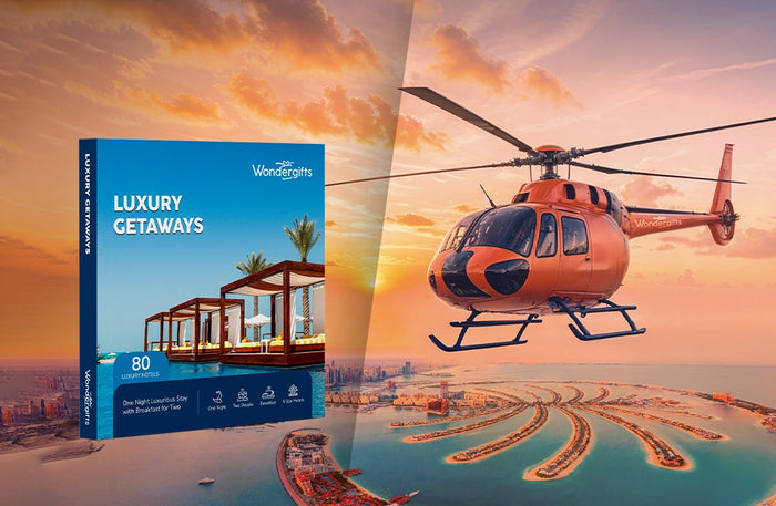 Exciting Helicopter Ride and Elegant Hotel Stay with Breakfast at Over 80 Luxurious Hotels |  at Wondergifts