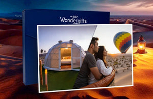 Romantic Overnight Gift Box: The Dunes Deluxe Dome Stay & Hot Air Balloon for Two |  at Wondergifts