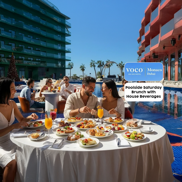 Poolside Saturday Brunch with House Beverages at Voco Monaco Dubai
