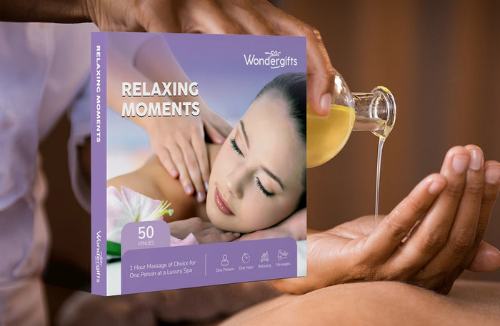 Relaxing Moments Gift Box - One-Hour Massage at One of 50 Top-Tier Spas |  at Wondergifts