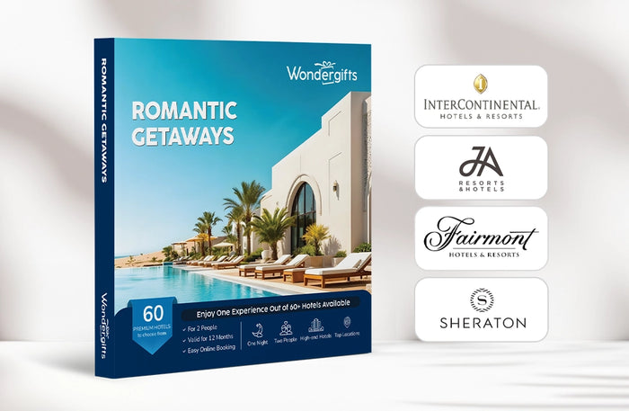 Romantic Getaways Gift Box: Choose Your One-Night Stay at 60+ Prestigious Hotels |  at Wondergifts