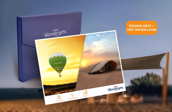 The Nest by Sonara Romantic Stay with Hot Air Balloon Flight Gift Box for Two |  at Wondergifts