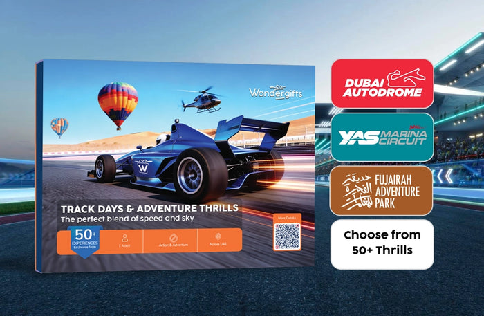 Track Days and Adventure Thrills Gift Card Box - With Choice of Hot Air Balloon, Exhilarating Drives & More