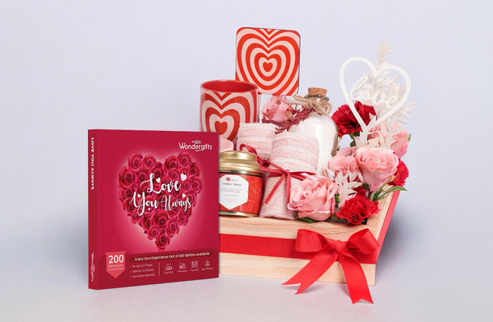 Love You Always Gift Box with Love & Care Hamper: 200 + Experiences Included |  at Wondergifts